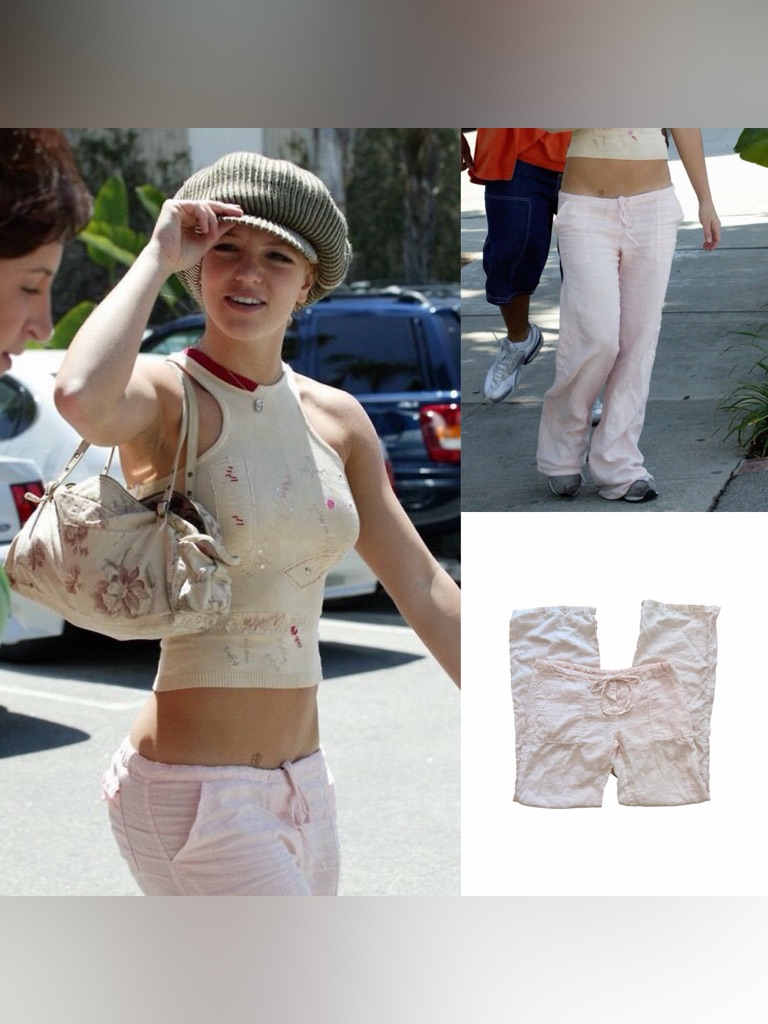 Low-Rise Linen Pants - As Seen On Britney Spears